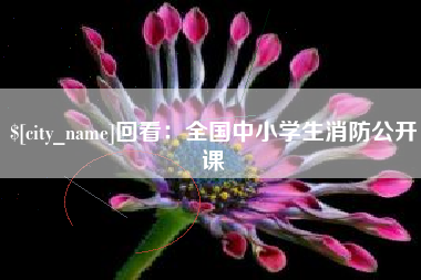 衡水回看：全国中小学生消防公开课