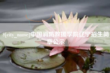 衡水中国消防救援学院辽宁招生简章公示