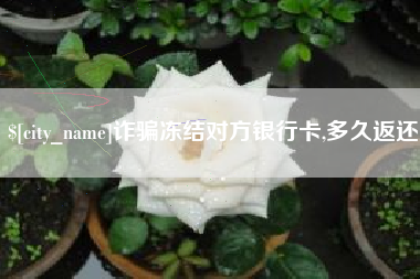衡水诈骗冻结对方银行卡,多久返还