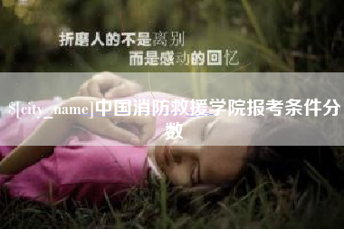 衡水中国消防救援学院报考条件分数