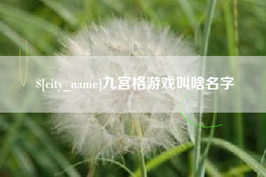 衡水九宫格游戏叫啥名字