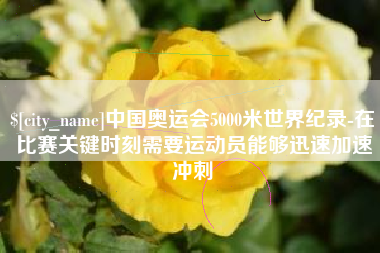 衡水中国奥运会5000米世界纪录-在比赛关键时刻需要运动员能够迅速加速冲刺
