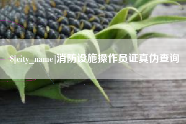 衡水消防设施操作员证真伪查询