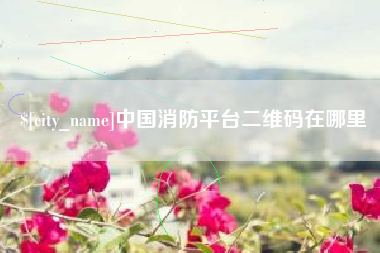 衡水中国消防平台二维码在哪里