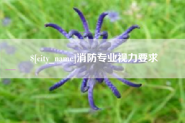 衡水消防专业视力要求