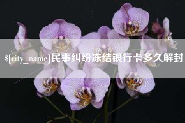 衡水民事纠纷冻结银行卡多久解封