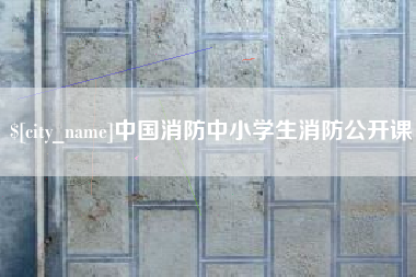 衡水中国消防中小学生消防公开课