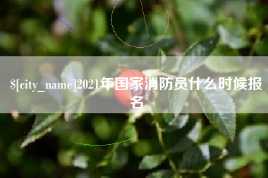 衡水2021年国家消防员什么时候报名