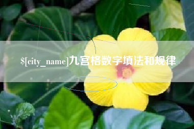 衡水九宫格数字填法和规律