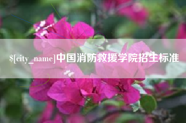 衡水中国消防救援学院招生标准