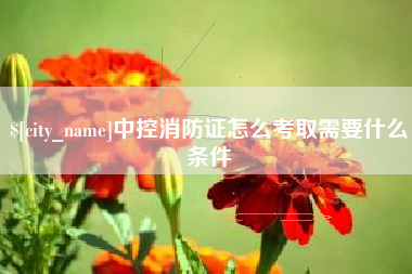 衡水中控消防证怎么考取需要什么条件